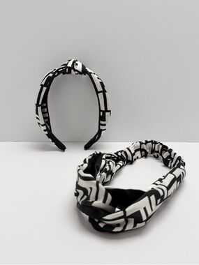 Black & White Patterned Women’s Headband Set